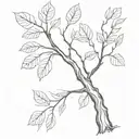 Walnut tree tattoo design idea