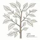 Walnut tree tattoo design idea