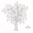 walnut tree  tattoo design idea