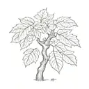 walnut tree  tattoo design idea