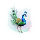 Peacock tattoo design idea