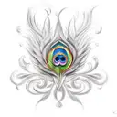 Peacock tattoo design idea