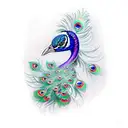 Peacock tattoo design idea