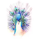 Peacock tattoo design idea