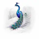 Peacock tattoo design idea
