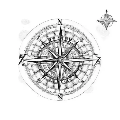 whole back piece which includes a large pirate ship in the middle, the is also a map, a compass, a mermaid and a night s tattoo design idea