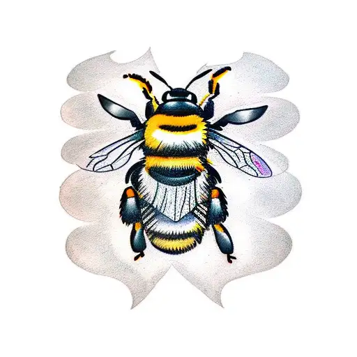 bumble bees tattoo design idea
