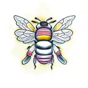 bumble bees tattoo design idea