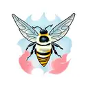 bumble bees tattoo design idea