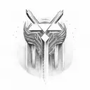 ⚡️and Thor hammer tattoo design idea