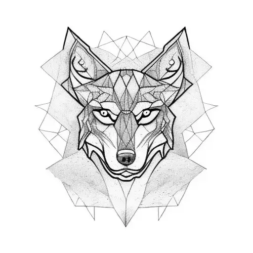 The good and the bad wolf tattoo design idea