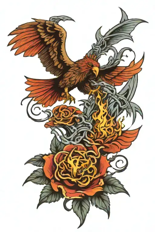airborne Celtic fire iraq tattoo design idea