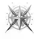 Morning star weapon with spikes tattoo design idea