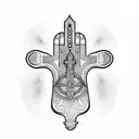 Hamsa Symbol tattoo design idea