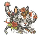 cat's paw tattoo design idea