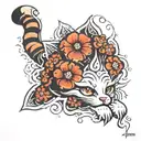 cat's paw tattoo design idea