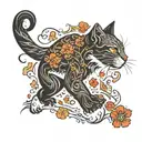 cat's paw tattoo design idea