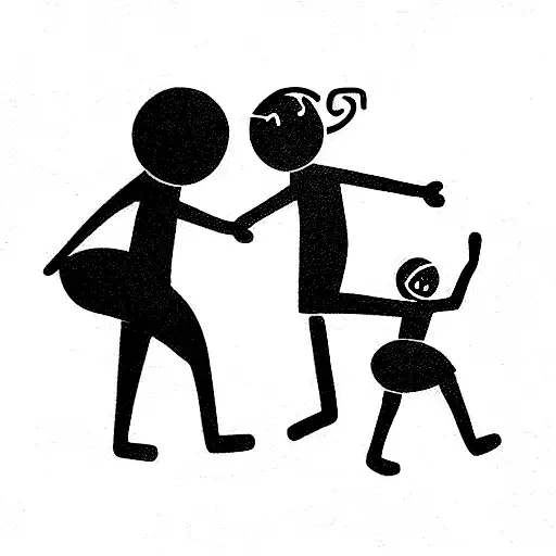 Africa with kids smilling tattoo design idea