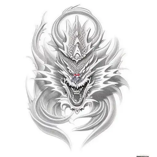 i want the Shiryu dragon tatoo with realistc design tattoo design idea
