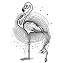 flamingo tattoo design idea