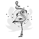 flamingo tattoo design idea