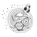 flamingo tattoo design idea
