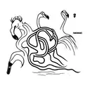 flamingo tattoo design idea