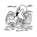 flamingo tattoo design idea