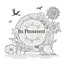 be present tattoo design idea