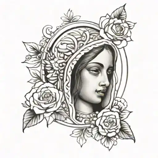 The Virgin of Guadalupe and San Miguel tattoo design idea