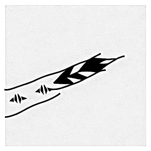 arrow and turkey feathers tattoo design idea