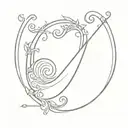 lyre (Orpheus) song bird (Eurydice)   tattoo design idea