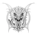 Dragon medieval tattoo design idea