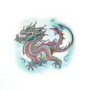 Dragon medieval tattoo design idea