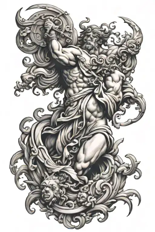 greek gods Olympus tattoo design idea