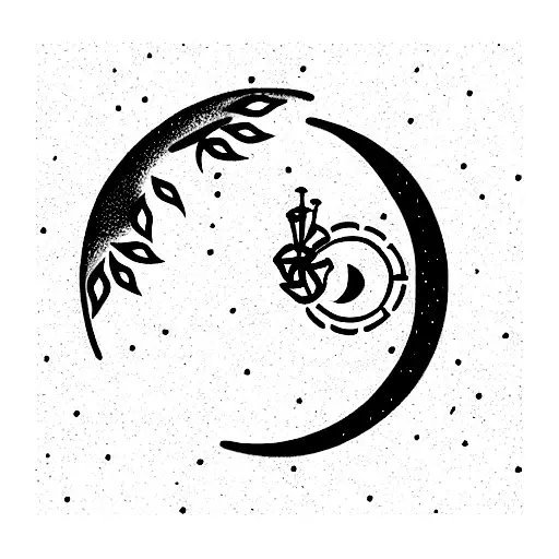 Moon tattoo design idea