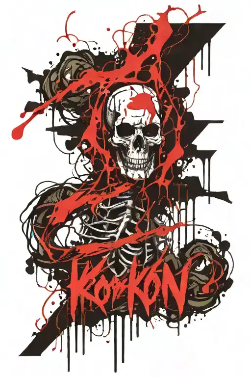 korn freak on a leash album cover reimagined tattoo design idea