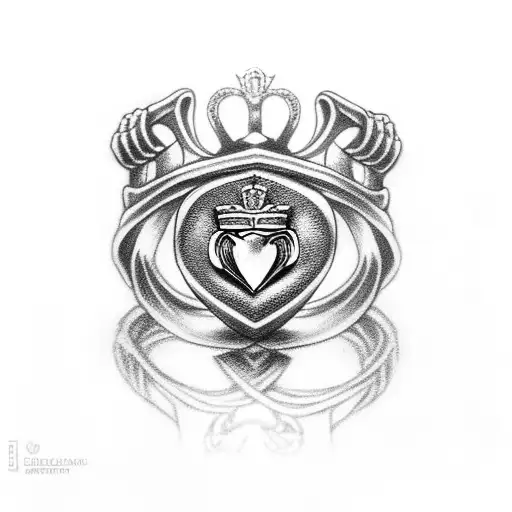 Claddagh stock vector. Illustration of ring, heart, love - 7348959