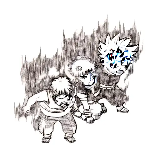 naruto, black clover, pokemon, jujutsu kaisen, one piece, dragon ball, gundam,bleach tattoo design idea