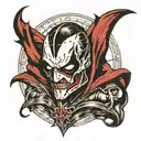 spawn portrait tattoo design idea