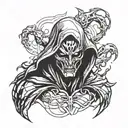 spawn portrait tattoo design idea
