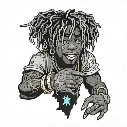 neon guts lil uzi vert song tattoo design idea