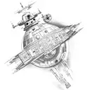 Star Wars ship tattoo design idea