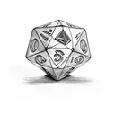 2 dice tattoo design idea
