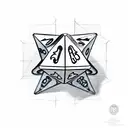 2 dice tattoo design idea