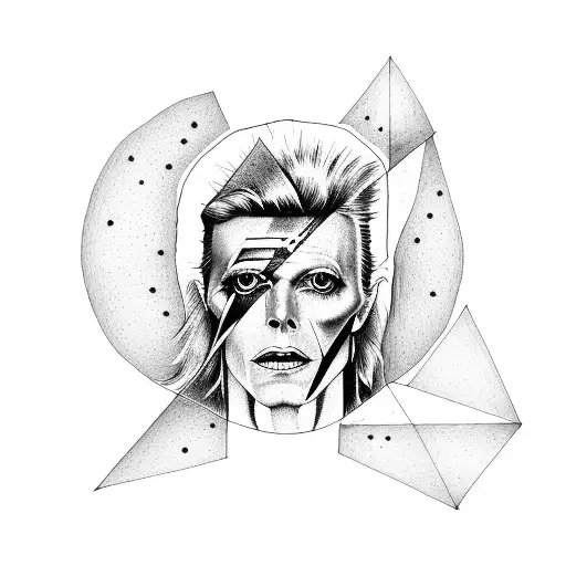 DAVID BOWIE ASTRONOMY  TRIANGLE tattoo design idea