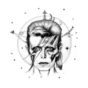 DAVID BOWIE ASTRONOMYY MOON tattoo design idea