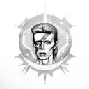 DAVID BOWIE ASTRONOMYY MOON tattoo design idea