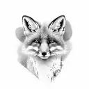 fox tattoo design idea