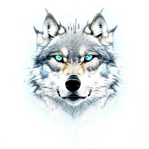 lone wolf tattoo design idea